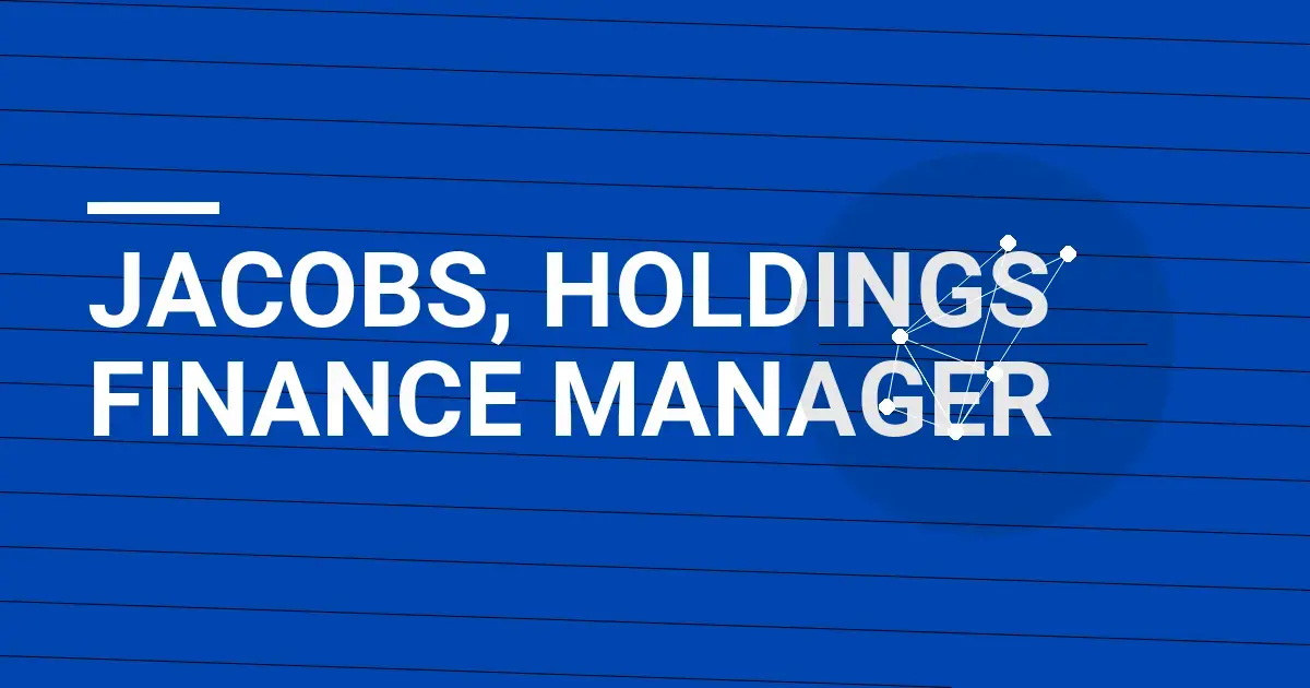 Jacobs, Holdings Finance Manager