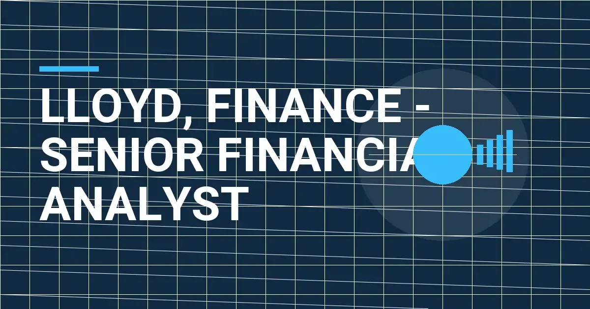 Lloyd, Finance - Senior Financial Analyst