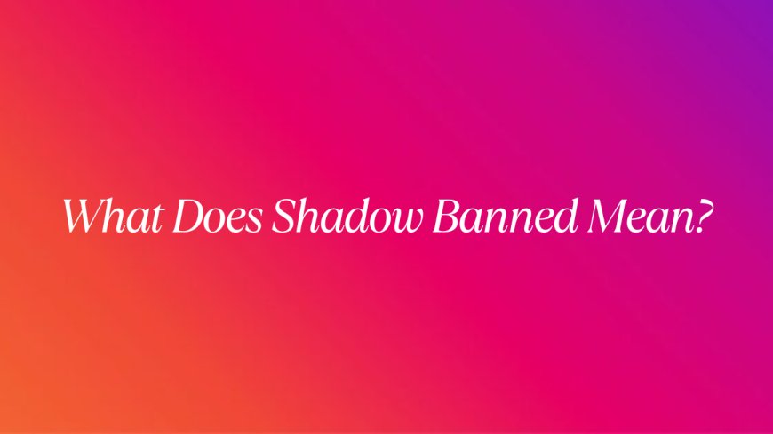 What Does Shadow Banned Mean? Everything You Should Know in Simple Words