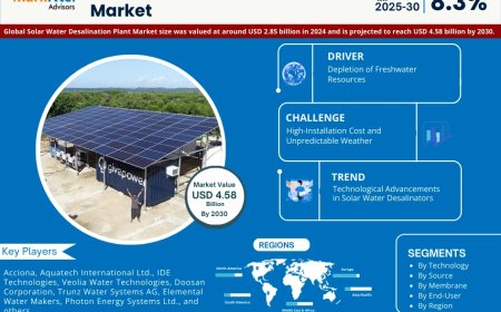Solar Water Desalination Plant Market to Witness 8.3% CAGR Growth Amid Rising Demand and Innovation