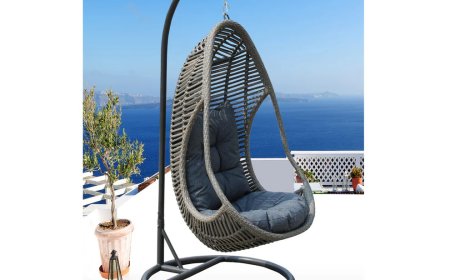 Stylish Seating for All Seasons Meet the Vasilia Grey Hanging Egg Chair