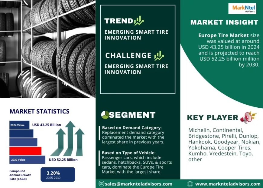 Europe Tire Market Overview 2025–2030: Share, Size & Future Trends